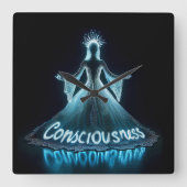 Consciousness / Conciencia スクエア壁時計 (正面)