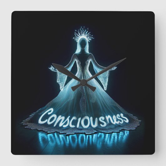 Consciousness / Conciencia スクエア壁時計 (正面)