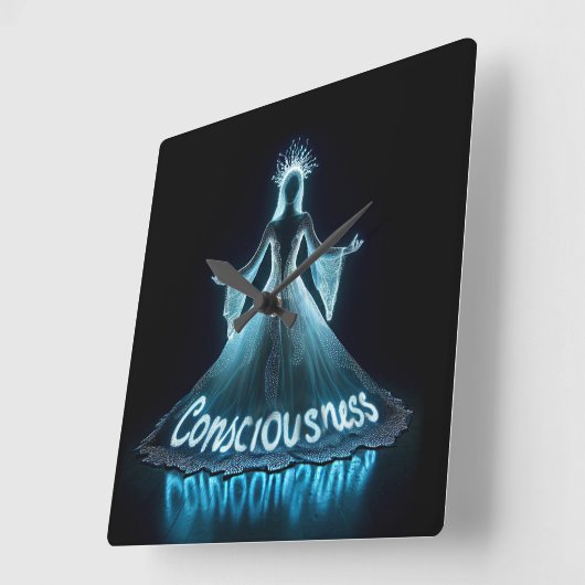 Consciousness / Conciencia スクエア壁時計 (傾斜)
