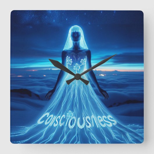 Consciousness / Conciencia スクエア壁時計 (正面)