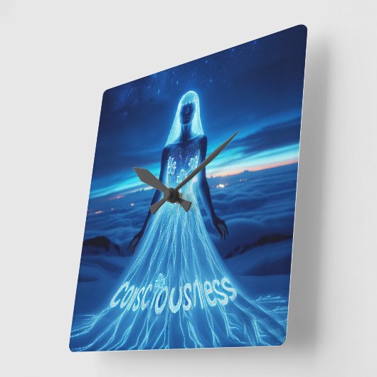 Consciousness / Conciencia スクエア壁時計 (傾斜)