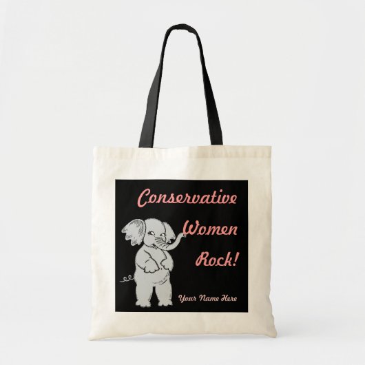 Conservataiveの女性の石のパーソナライズなバッグ トートバッグ (正面)