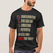 Conservative Australian Christian Patriotic Tシャツ (正面)