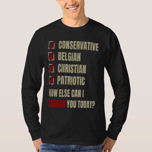 Conservative Belgian Christian Patriotic Tシャツ (正面)
