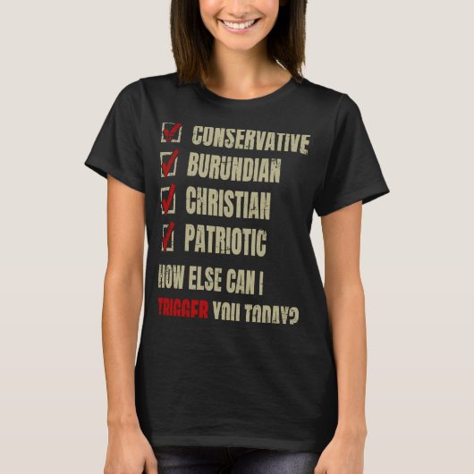 Conservative Burundian Christian Patriotic Tシャツ (正面)