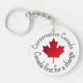 Conservative Canada. Canada first for a change. キーホルダー (正面)