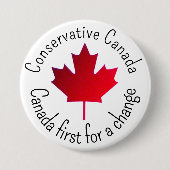 Conservative Canada. Canada first for a change.  缶バッジ (正面)