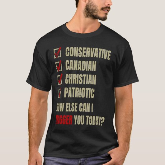 Conservative Canadian Christian Patriotic Tシャツ (正面)
