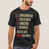 Conservative Costa Rican Christian Patriotic Tシャツ (正面)