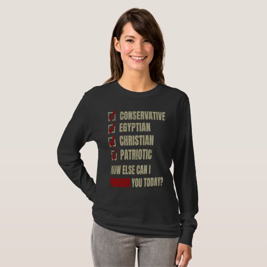 Conservative Egyptian Christian Patriotic Tシャツ (正面フル)