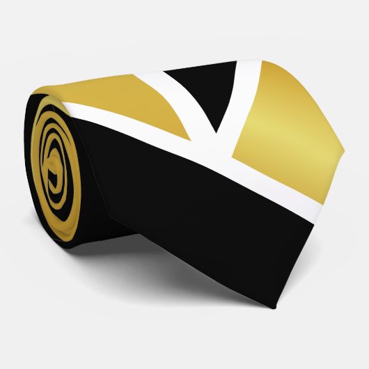 Conservative Gold Black White ネクタイ (ロール)