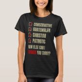 Conservative Guatemalan Christian Patriotic Tシャツ (正面)