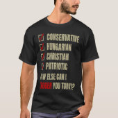 Conservative Hungarian Christian Patriotic Tシャツ (正面)