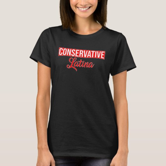 Conservative Latina Proud Hispanic Republican Amer Tシャツ (正面)