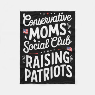 Conservative Moms Social Club Raising Patriots  フリースブランケット