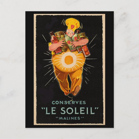 "Conserves: Le Soleil"ヴィンテージ広告 ポストカード (正面)
