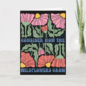 Consider how the wildflowers grow bible verse boho カード (正面)