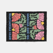 Consider how the wildflowers grow bible verse boho フリースブランケット (正面(横))