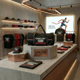 Consistency Beats Motivation Gym Motivational Duff ダッフルバッグ