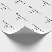 Consistency is key add your name text image  poste ラッピングペーパー (角)