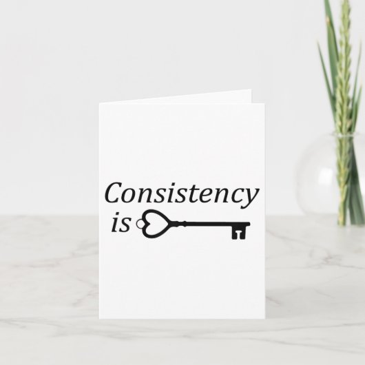 Consistency Is Key Motivational Gift  カード (正面)