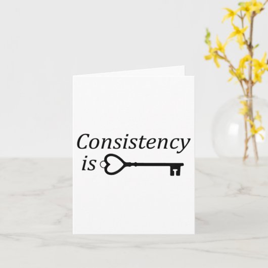 Consistency Is Key Motivational Gift  カード (黄色い花)