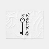 Consistency Is Key Motivational Gift  フリースブランケット (正面(横))