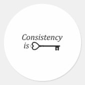 Consistency Is Key Motivational Gift  ラウンドシール (正面)