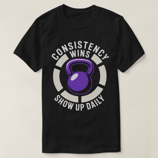 Consistency Wins Gym Tee Tシャツ (デザイン正面)