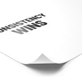 Consistency Wins – Minimal Motivation Poster フォトプリント (角)