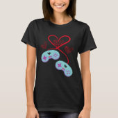 Console Arcade Happy Valentine s Day Love Relation Tシャツ (正面)