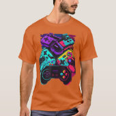 Console Control Classic Black Gaming boy Tシャツ (正面)