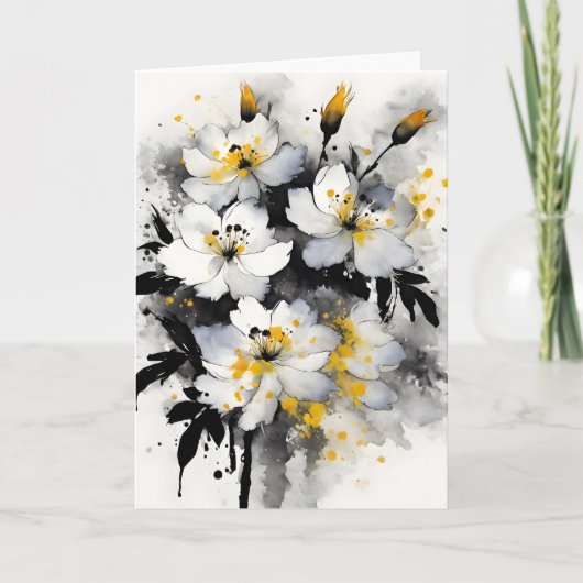 Consolida - Watercolor flowers カード (正面)