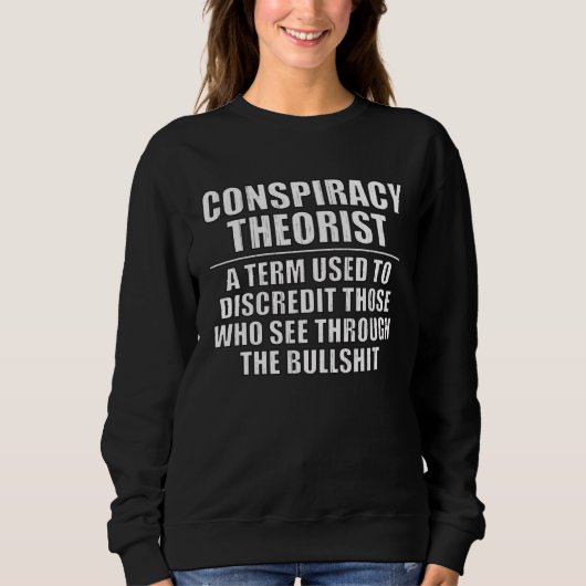 Conspiracy Theorist Definition Light Text スウェットシャツ (正面)