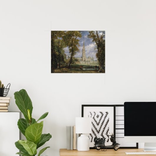 Constable - Salisbury Cathedral  ポスター (ホームオフィス)