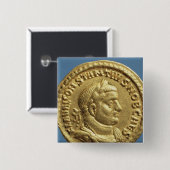 Constantius IシーザーAugustusのAureus 缶バッジ (正面&裏面)