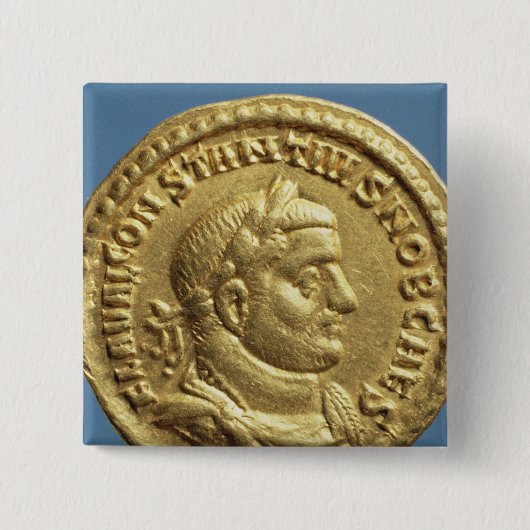 Constantius IシーザーAugustusのAureus 缶バッジ (正面)