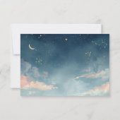 Constellation Diaper Raffle Card | Watercolor Moon サンキューカード (裏面)