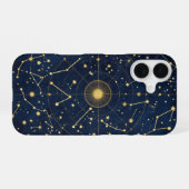 Constellation Map Gold Celestial Case iPhone 16ケース (裏面横)