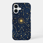 Constellation Map Gold Celestial Case iPhone 16ケース (裏面)