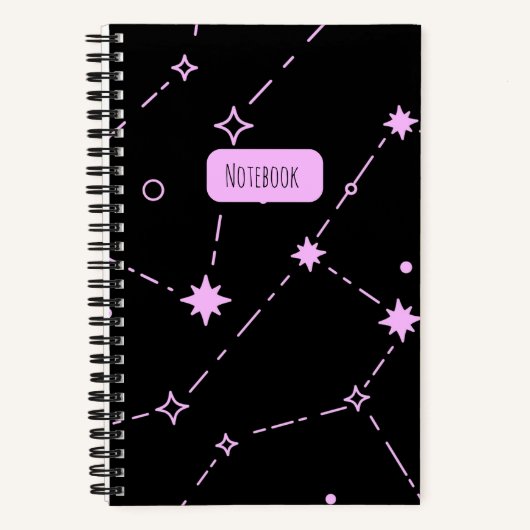 Constellation Starry Night Spiral Notebook ノートブック (正面)