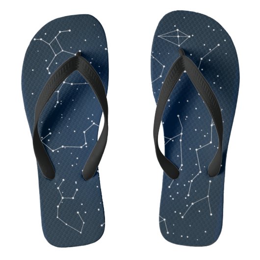 Constellations Map pf Stars Flip Flops ビーチサンダル (フットベッド)