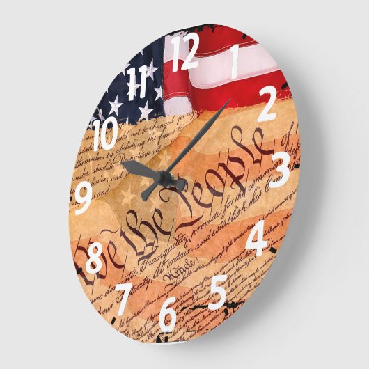 Constitution Acrylic Round Wall Clock ラージ壁時計 (傾斜)