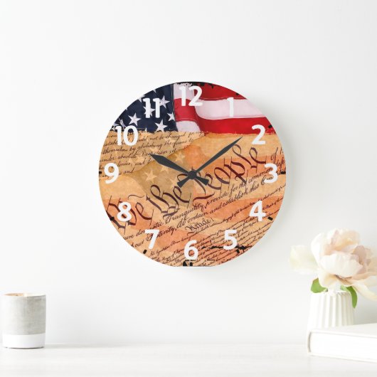 Constitution Acrylic Round Wall Clock ラージ壁時計 (ホーム)