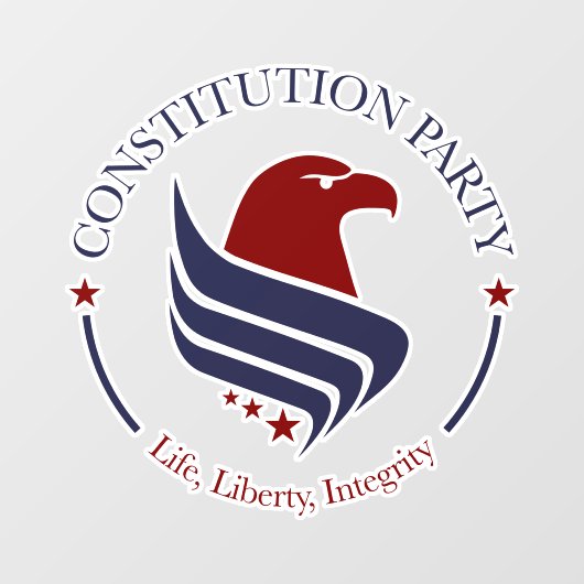 Constitution Party window cling ウィンドウサイン (シート)