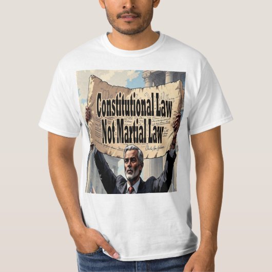 Constitutional Law Not Martial Law Tシャツ (正面)