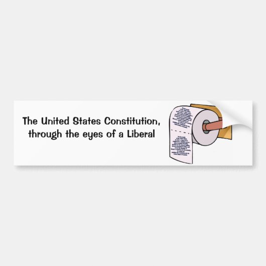 Constitutionallのリサイクル バンパーステッカー (正面)
