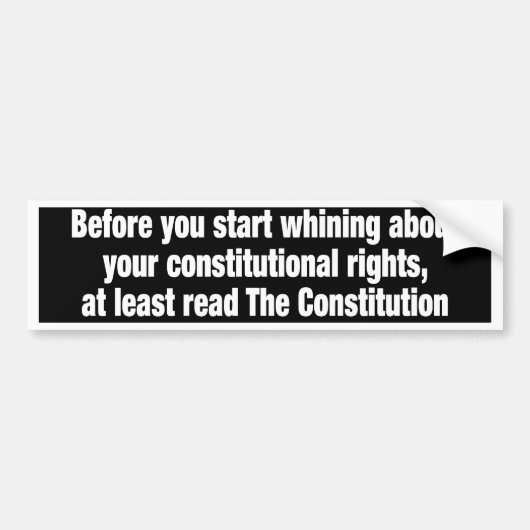 constitutionalrights バンパーステッカー (正面)