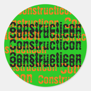 Constructiconのヘルメットのステッカー ラウンドシール