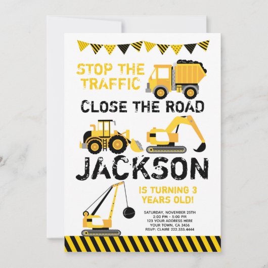 Construction 招待状 (正面)